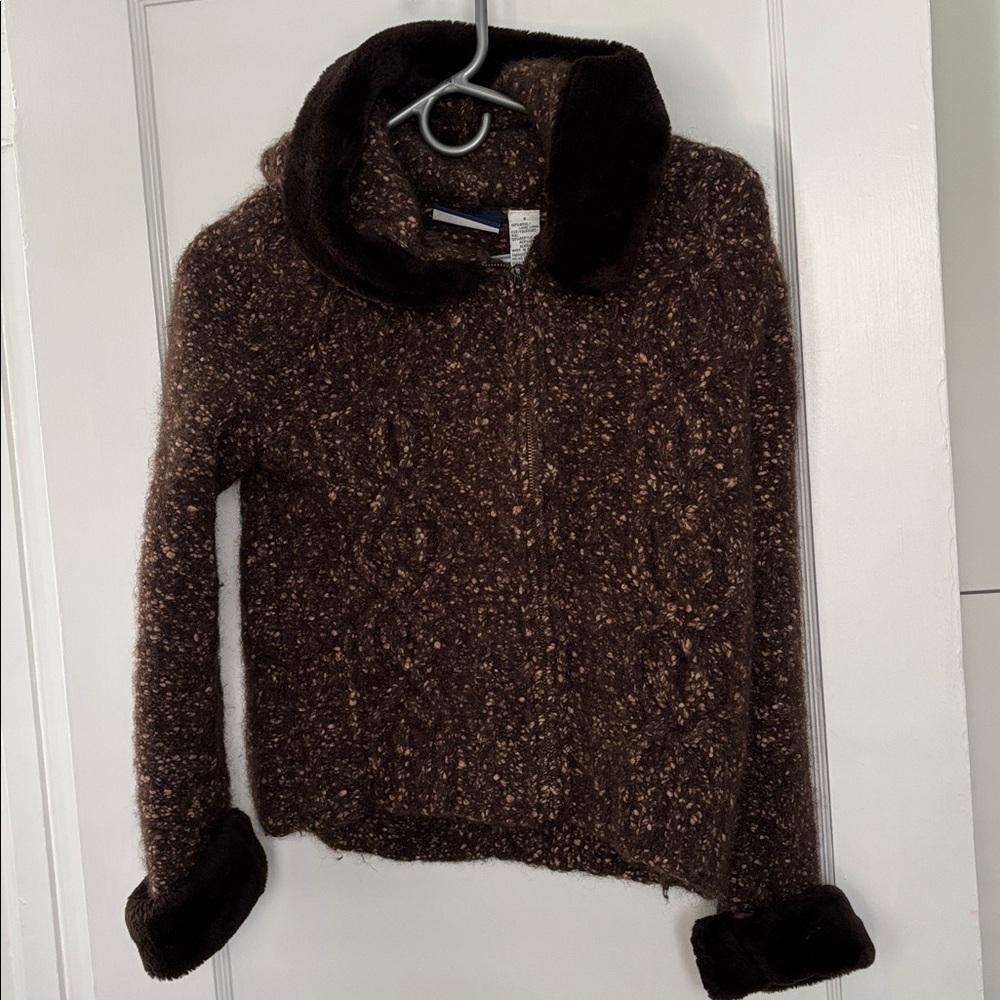 Liz Claiborne Brown Sweater Cardigan